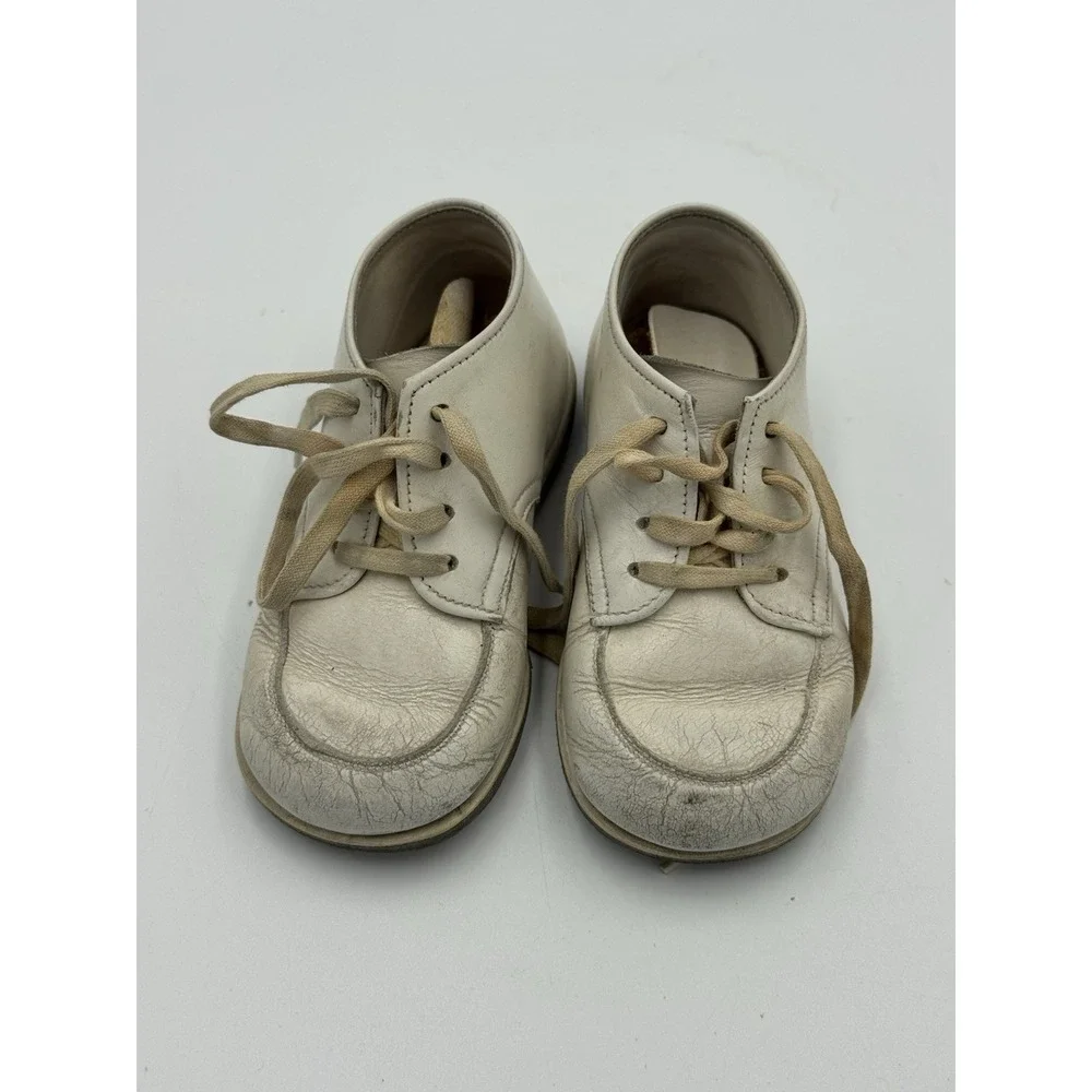 Vintage Flexible Moccasin White Baby Shoes